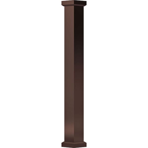 Ekena Millwork 8" x 8' Endura-Aluminum Empire Style Column, Square Shaft (Load-Bearing 20,000 lbs) Non-Tapered EA0808ENPSBEMEM - main